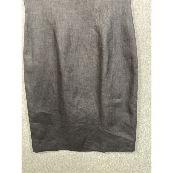 Steven Stockman Women’s 100% Linen Dress Size 4 Black Back Bow - Picture 7 of 11